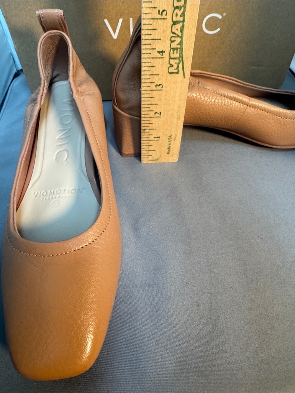 Vionic Women's Tan Leather Ballet Flats - Stylish Comfort 7.5 new inbox - Picture 5 of 6